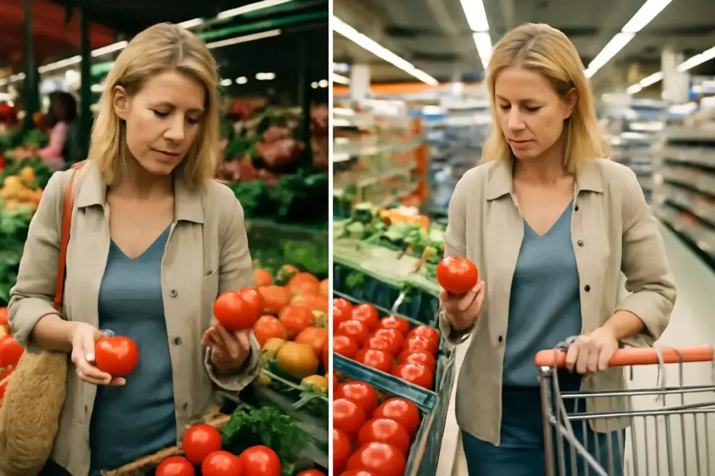 Meglio il mercato o il supermercato? Dove trovi qualità al prezzo più basso